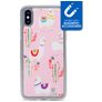My Style Magneta Coque iPhone XS Coque arrière en TPU Souple - Pink Alpaca