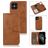 Mobigear Wallet Housse iPhone 12 Pro Etui avec Coque Détachable Porte-Monnaie - Marron
