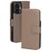 Mobiparts Housse iPhone 16 MagSafe Etui avec Coque Détachable en Cuir Véritable Porte-Monnaie - Taupe