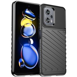 Mobigear Groove Coque POCO X4 GT Coque arrière en TPU Souple - Noir