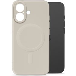 My Style Protective Flex Coque iPhone 16 MagSafe Coque arrière en TPU Souple - Antique White