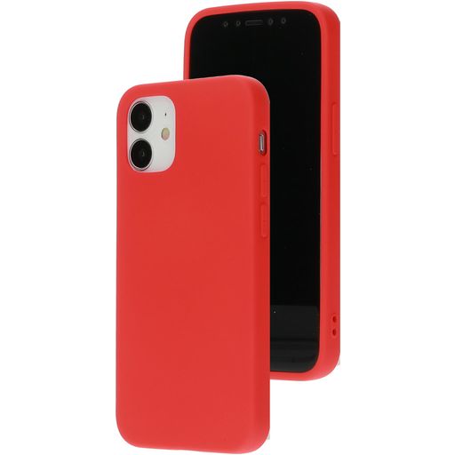 Mobiparts Coque iPhone 12 Mini Coque arrière en Silicone - Scarlet Red