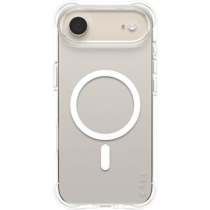 CARE by PanzerGlass Fashionable Coque Transparente iPhone Air MagSafe Coque arrière en Silicone - Transparent