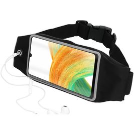 Mobiparts Comfort Fit Belt Brassard Téléphone Samsung Galaxy A33 Ceinture Coque de Sport en Neoprène - Noir