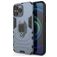 Mobigear Armor Ring Coque iPhone 13 Pro Max Coque arrière Rigide Anti-Chocs avec Anneau-Support - Bleu