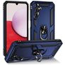 Mobigear Armor Ring Samsung Galaxy A14 Plastique rigide Coque arrière Antichoc avec bague de maintien - Bleu