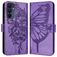 Mobigear Butterfly Housse Samsung Galaxy A16 Etui Porte-Monnaie - Violet