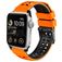 Mobigear Aero Armor Bracelet Silicone pour Apple Watch Fermeture boucle ardillon - 49/46/45/44 mm - Orange / Noir
