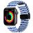 Mobigear Braided Mag Bracelet Nylon Apple Watch Fermeture magnétique - 49/46/45/44 mm - Noir / Blanc