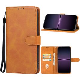 Mobigear Wallet Housse Sony Xperia 1 V Etui Porte-Monnaie - Marron