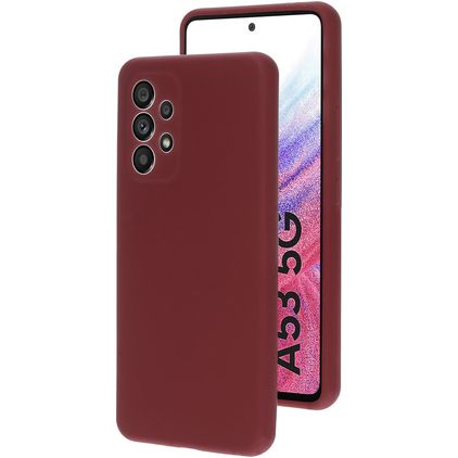 Mobiparts Samsung Galaxy A53 Silicone Coque arrière - Plum Red
