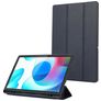 Mobigear Tri-Fold Gel Coque Samsung Galaxy Tab A9 Plus (2023) Etui en TPU,Similicuir + Porte-crayon - Dark Blue