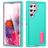 Mobigear Rugged Stand Coque Samsung Galaxy S23 Ultra Coque arrière Rigide Anti-Chocs avec Support Amovible - Turquoise