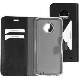 Mobiparts Classic Wallet Housse Motorola Moto G6 Plus Etui Porte-Monnaie - Noir