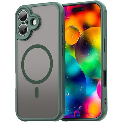 Mobigear Shockproof Coque iPhone 18 MagSafe Coque arrière Rigide - Vert