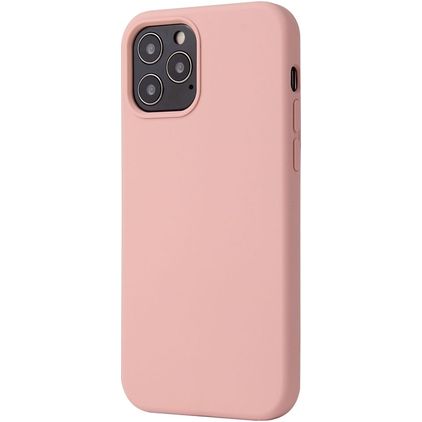 Mobigear Rubber Touch Coque iPhone 12 Pro Coque arrière en Silicone - Sakura Pink