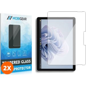 Mobigear Microsoft Surface Go 4 Verre trempé Protection d'écran - Compatible Coque - Noir (Lot de 2)