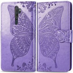 Mobigear Butterfly OPPO A5 (2020) Étui Portefeuille - Violet