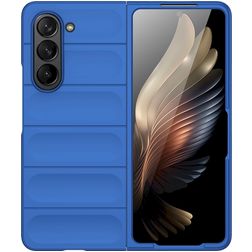 Mobigear Bumpy Samsung Galaxy Z Fold 5 TPU souple Coque arrière - Bleu foncé