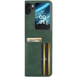 Mobigear Excellent Wallet Coque OPPO Find N2 Flip Coque arrière Rigide - Vert