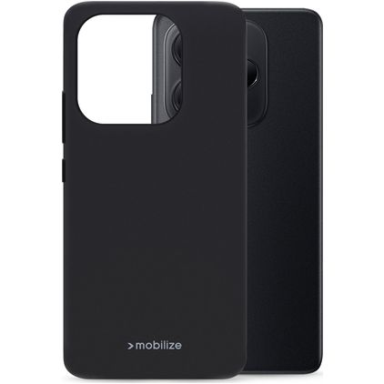 Mobilize Rubber Gelly Coque Xiaomi Redmi Note 14 5G Coque arrière en TPU Souple - Noir