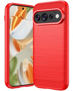 Mobigear Brushed Slim Coque Google Pixel 11 Pro Coque arrière en TPU Souple - Rouge