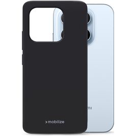 Mobilize Rubber Gelly Coque Xiaomi 17 Coque arrière en TPU Souple - Noir