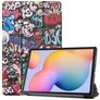 Mobigear Tri-Fold Coque Samsung Galaxy Tab S6 Lite Etui - Graffiti