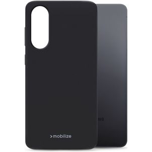 Mobilize Rubber Gelly Coque Samsung Galaxy S25 Edge Coque arrière en TPU Souple - Noir