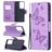 Mobigear Butterfly Housse Samsung Galaxy S21 Ultra Etui Porte-Monnaie - Violet