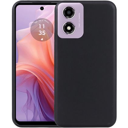 Mobigear Basics Coque Motorola Moto E14 Coque arrière en TPU Souple - Noir
