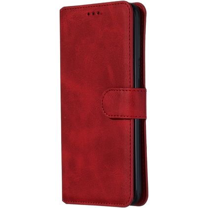 Mobigear Wallet Housse Motorola Moto G8 Plus Etui Porte-Monnaie - Rouge