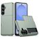 Mobigear Card Coque Samsung Galaxy S26 Plus Coque arrière Rigide Anti-Chocs avec Porte-Cartes - Vert foncé