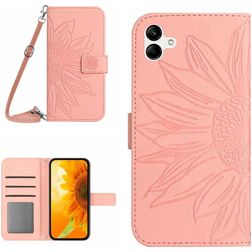 Mobigear Sunflower Housse Samsung Galaxy A05 Etui Porte-Monnaie - Rose