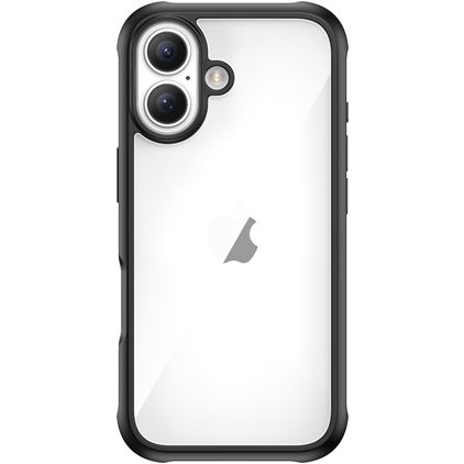 Valenta Full Cover Coque Transparente iPhone 17 Coque arrière en Verre trempé Anti-Chocs - Transparent
