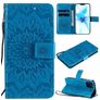 Mobigear Sunflower Housse iPhone 12 Pro Etui Porte-Monnaie - Bleu