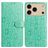 Mobigear Flowers iPhone 17 Pro Étui Portefeuille - Vert
