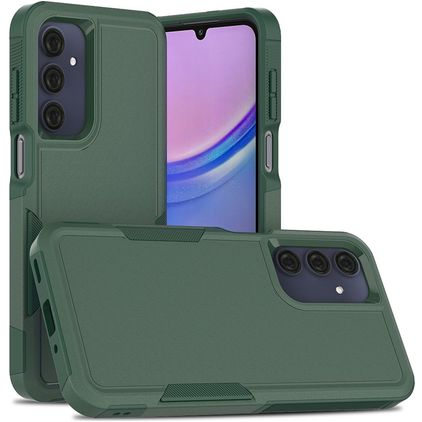 Mobigear Heavy Armor Coque Transparente Samsung Galaxy A16 Coque arrière Rigide Anti-Chocs - Vert