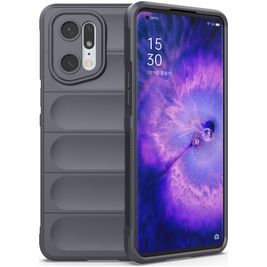 Mobigear Bumpy Coque OPPO Find X5 Pro Coque arrière en TPU Souple - Charcoal