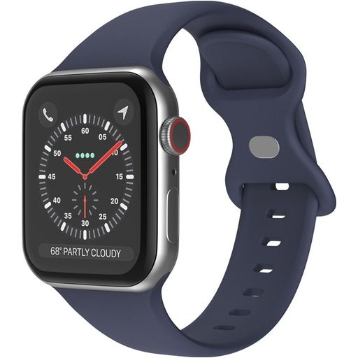 Mobigear Sport Dual Bracelet Silicone Apple Watch Fermeture à clou et passant - 49/46/45/44 mm - Dark Blue