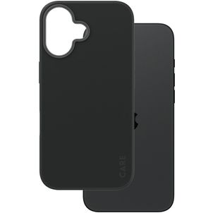 CARE by PanzerGlass Fashionable Coque iPhone 16 MagSafe Coque arrière en Silicone - Noir