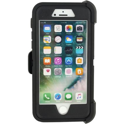 Xccess Survivor Essential Coque iPhone 7 Coque arrière Rigide Anti-Chocs avec Support Amovible - Noir