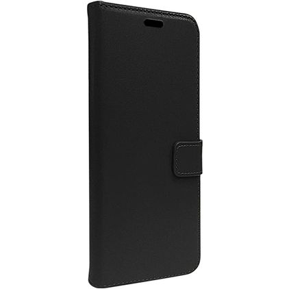 Valenta Gel Skin Housse iPhone 15 Pro Etui en Cuir Véritable Porte-Monnaie - Noir