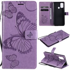 Mobigear Butterfly Housse OPPO A53 Etui Porte-Monnaie - Violet
