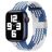 Mobigear Braided Bracelet Nylon Apple Watch Fermeture à pince - 42/41/40/38 mm - Noir / Blanc