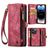 Caseme 008 Housse iPhone 14 Pro Etui avec Coque Détachable Porte-Monnaie - Rouge