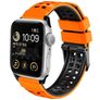 Mobigear Aero Armor Bracelet Silicone Apple Watch Fermeture boucle ardillon - 49/46/45/44 mm - Orange / Noir