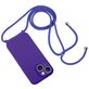 Mobigear Lanyard iPhone 15 Coque avec cordon en Silicone - Violet