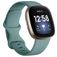 Mobigear Sport Dual Bracelet Silicone Fitbit Sense Fermeture à clou et passant - Turquoise