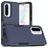 Mobigear Heavy Armor Coque Samsung Galaxy A56 Coque arrière Rigide Anti-Chocs - Dark Blue